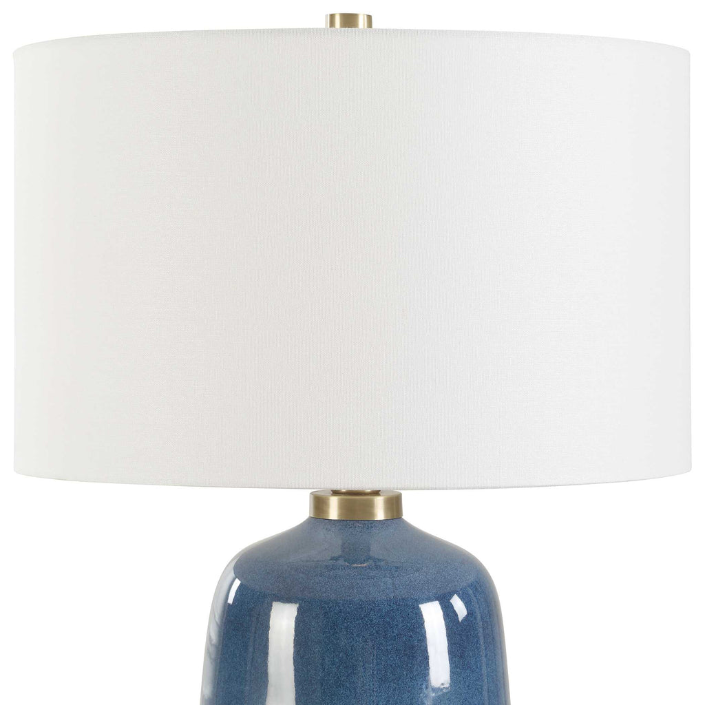 Brae Blue Glaze Table Lamp