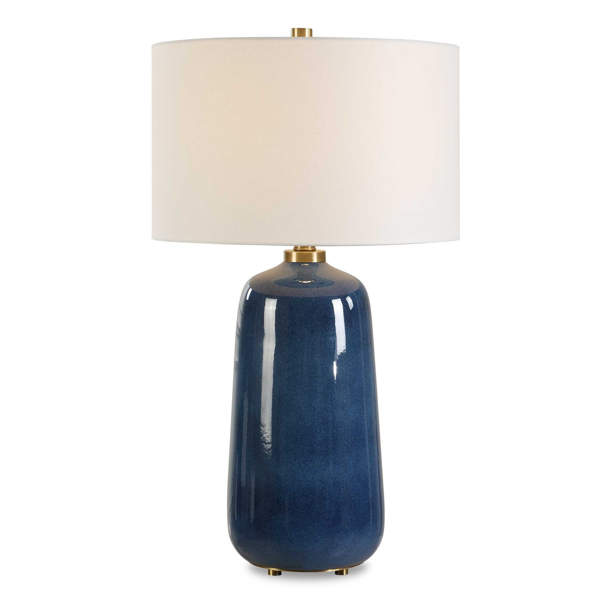 Brae Blue Glaze Table Lamp