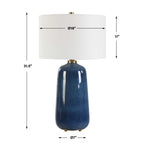 Brae Blue Glaze Table Lamp