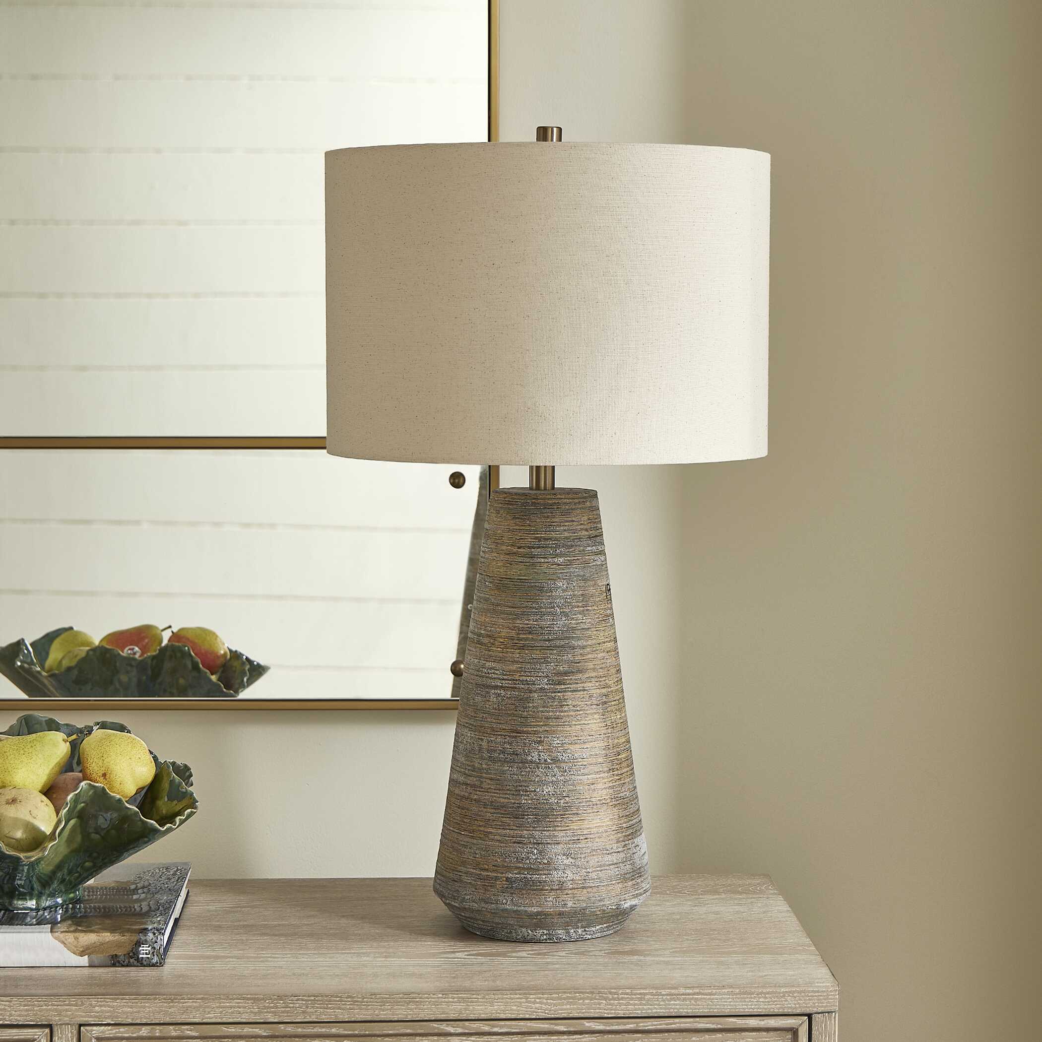 Mosier Rustic Beige Table Lamp