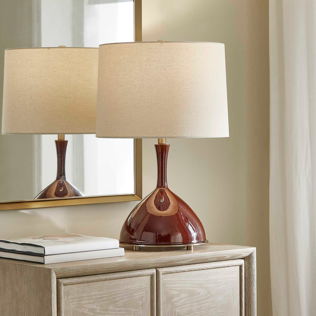 Colette Burgundy Table Lamp