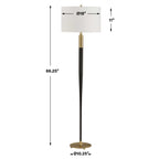 Stowe Satin Black Floor Lamp