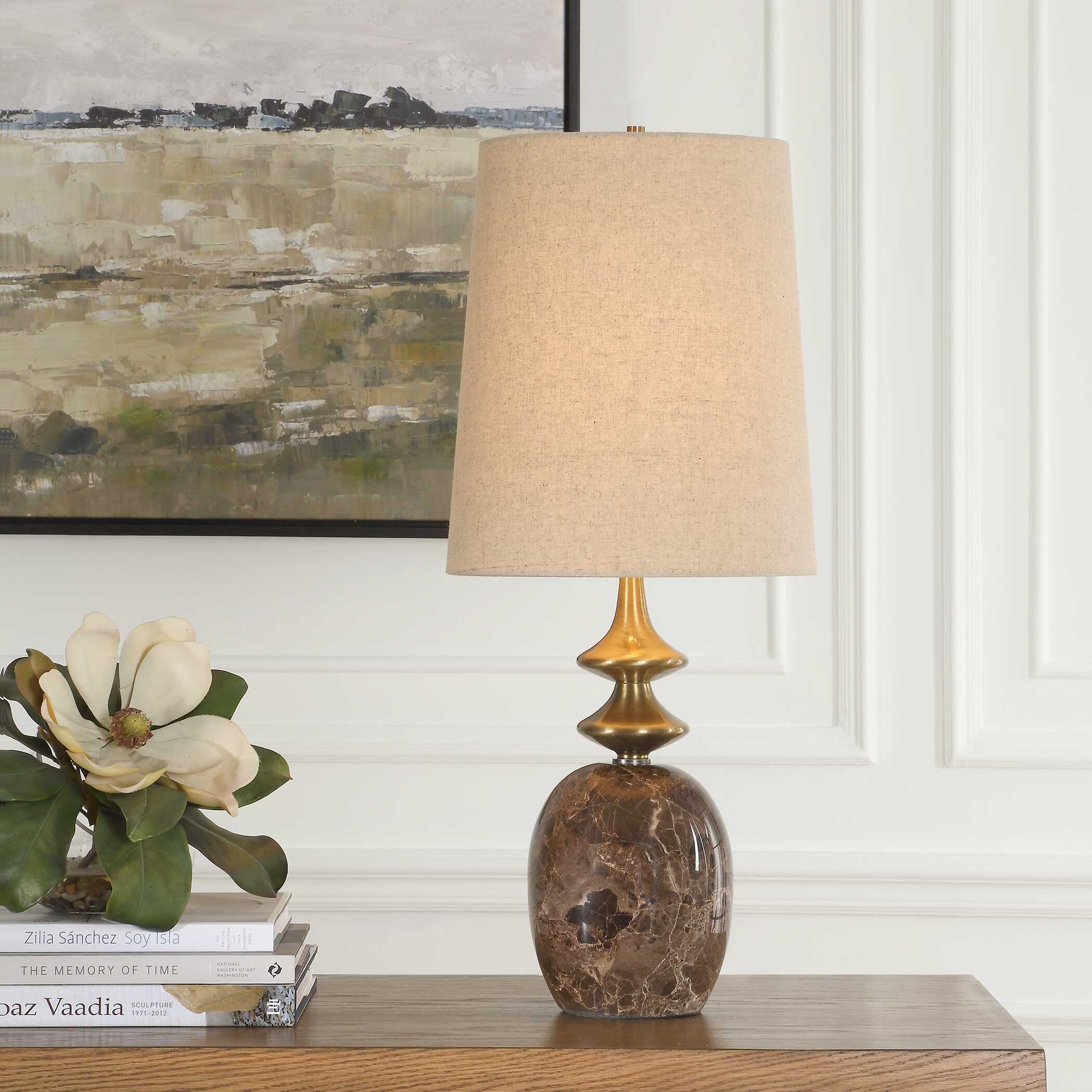 Percy Brown Marble Buffet Lamp