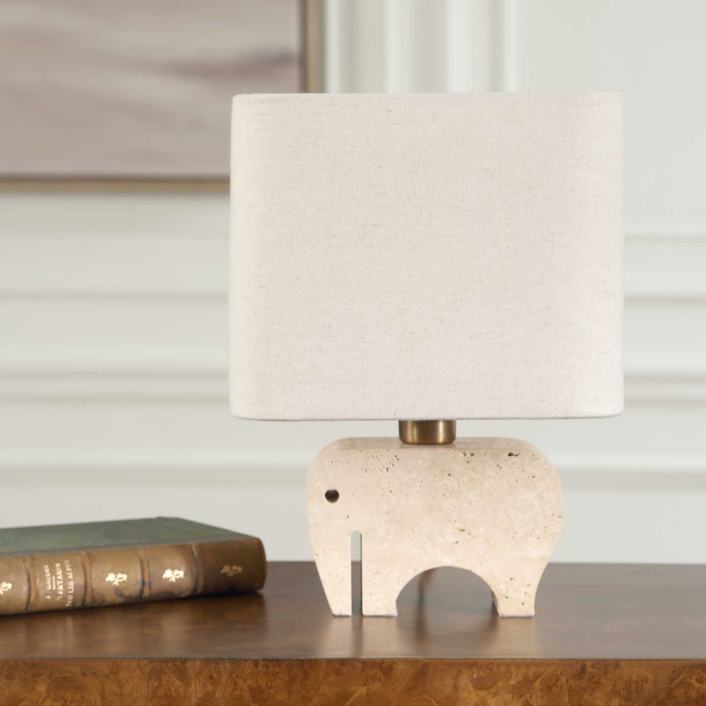Tusk Travertine Accent Lamp
