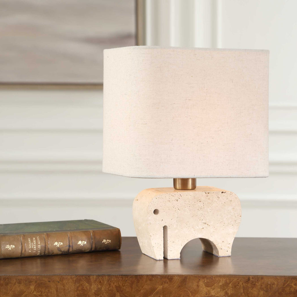 Tusk Travertine Accent Lamp