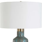 Dauphine Cracked Teal Table Lamp