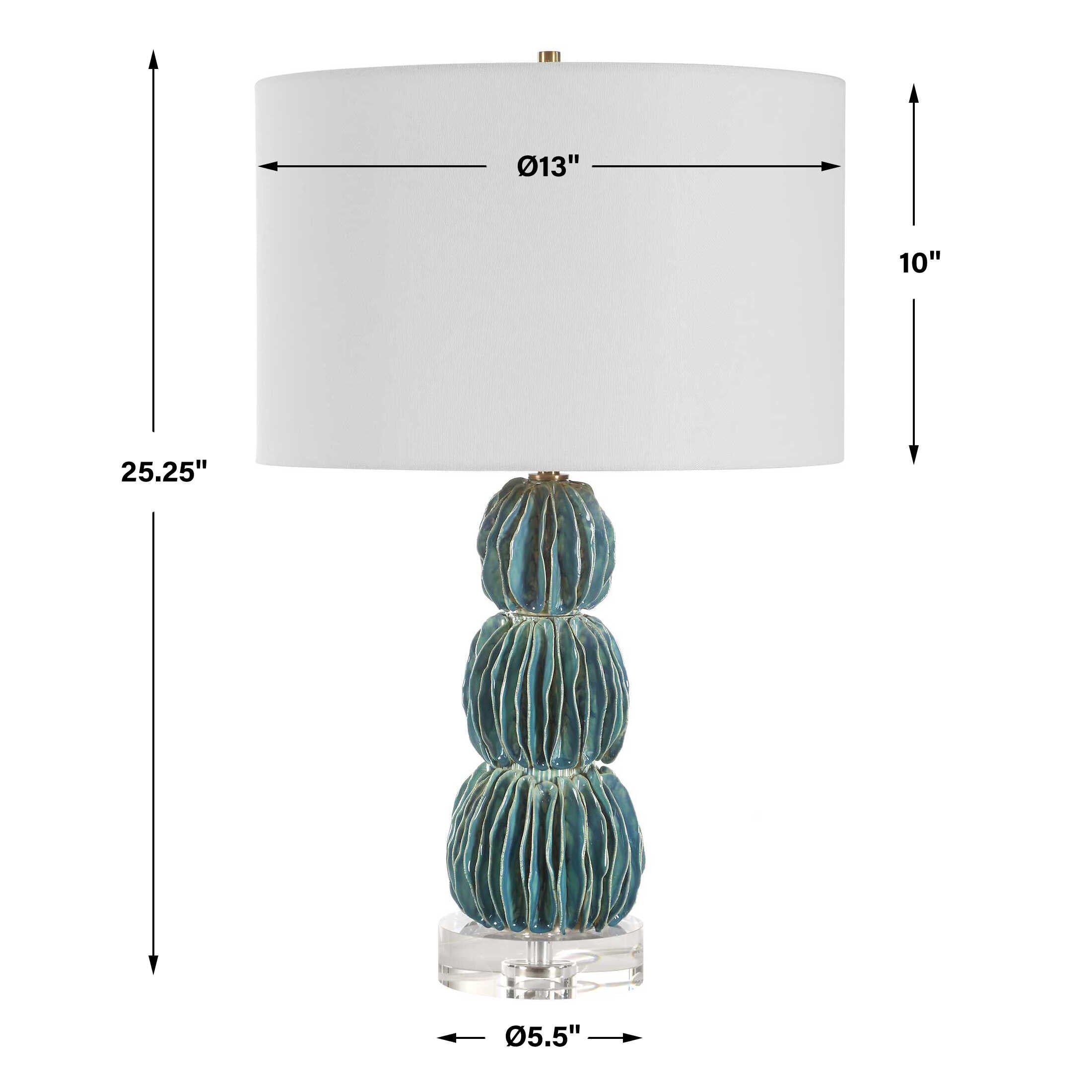 Bonaire Teal Blue Table Lamp