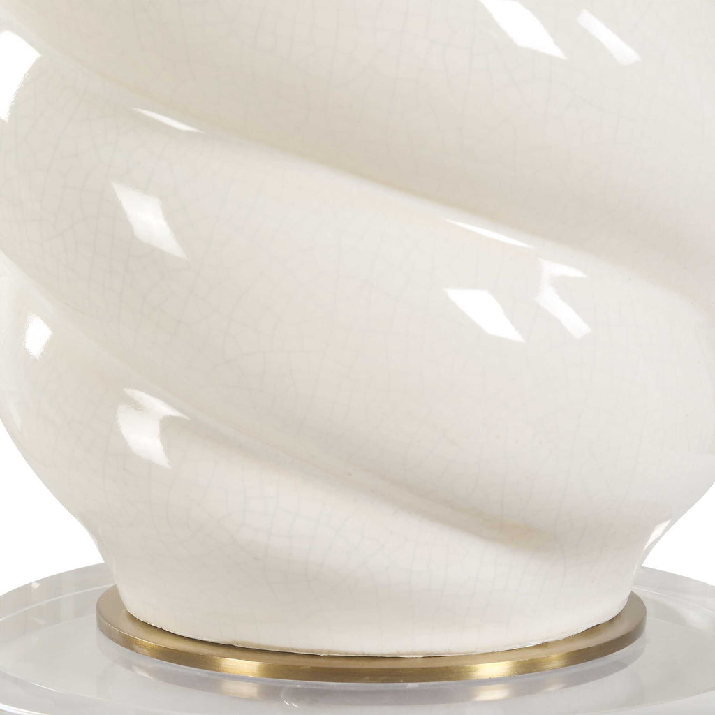 Anneli White Swirl Table Lamp