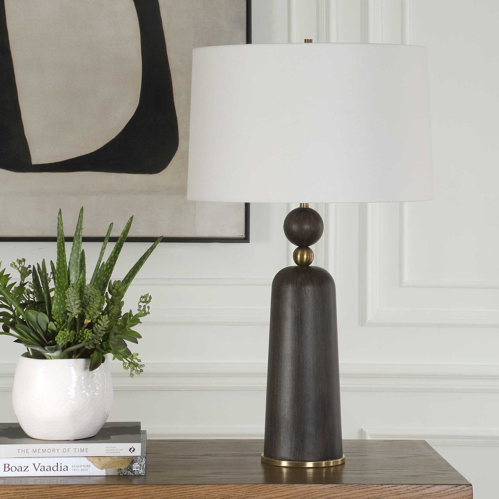 McQuinn Dark Walnut Table Lamp