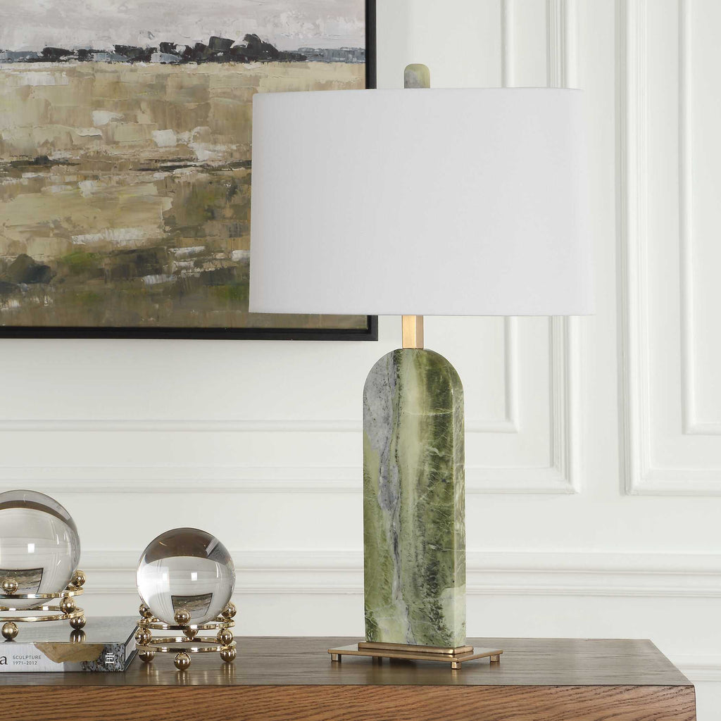Moorea Green Marble Table Lamp
