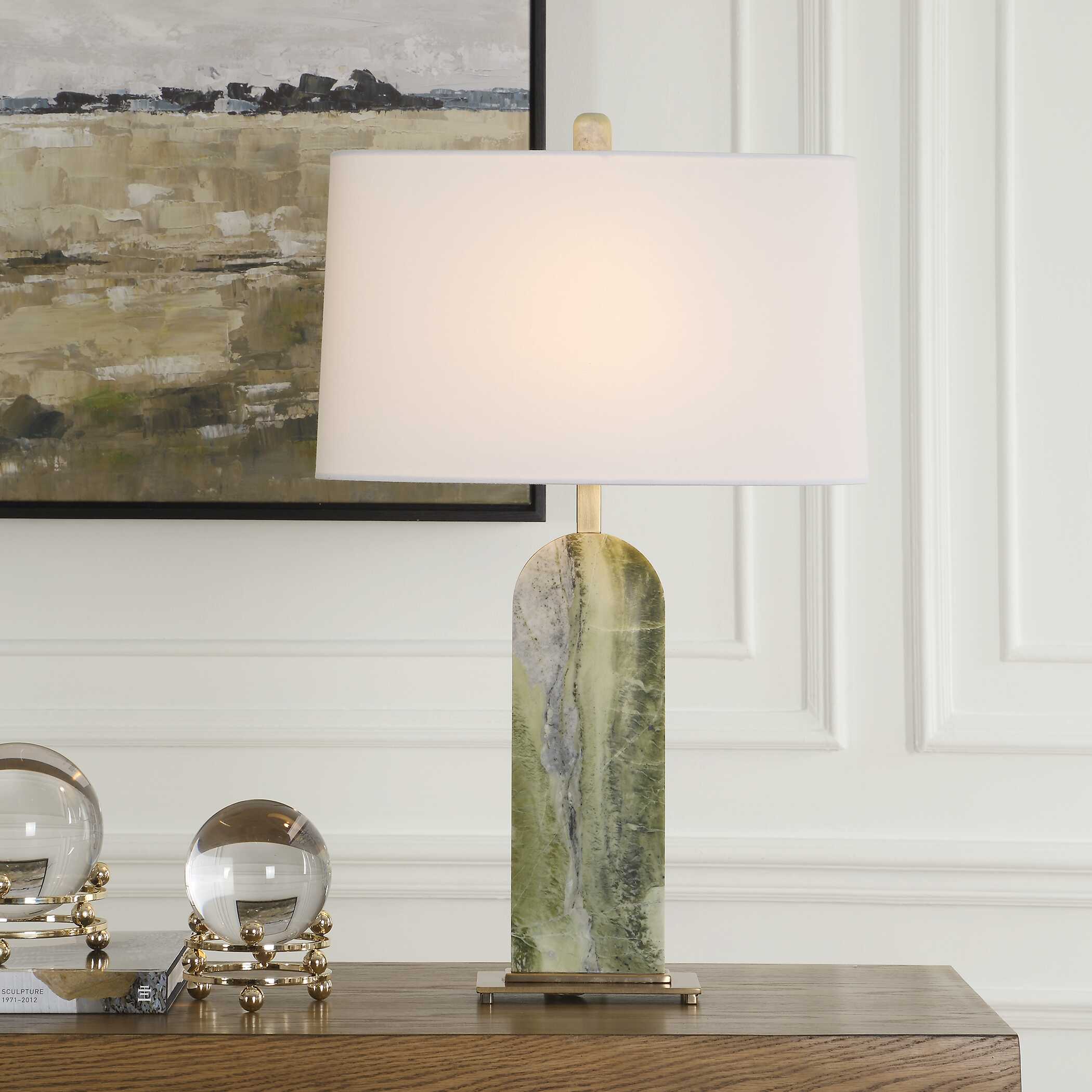 Moorea Green Marble Table Lamp
