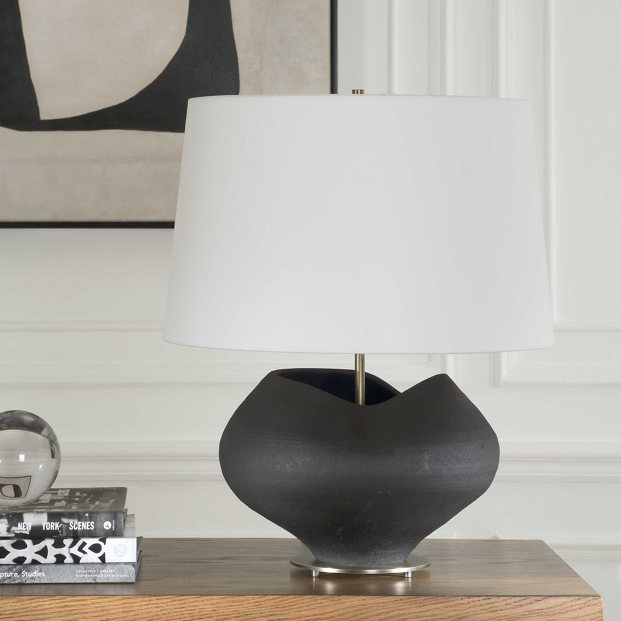 Nocturne Aged Black Table Lamp