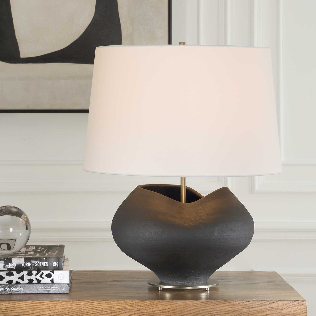 Nocturne Aged Black Table Lamp