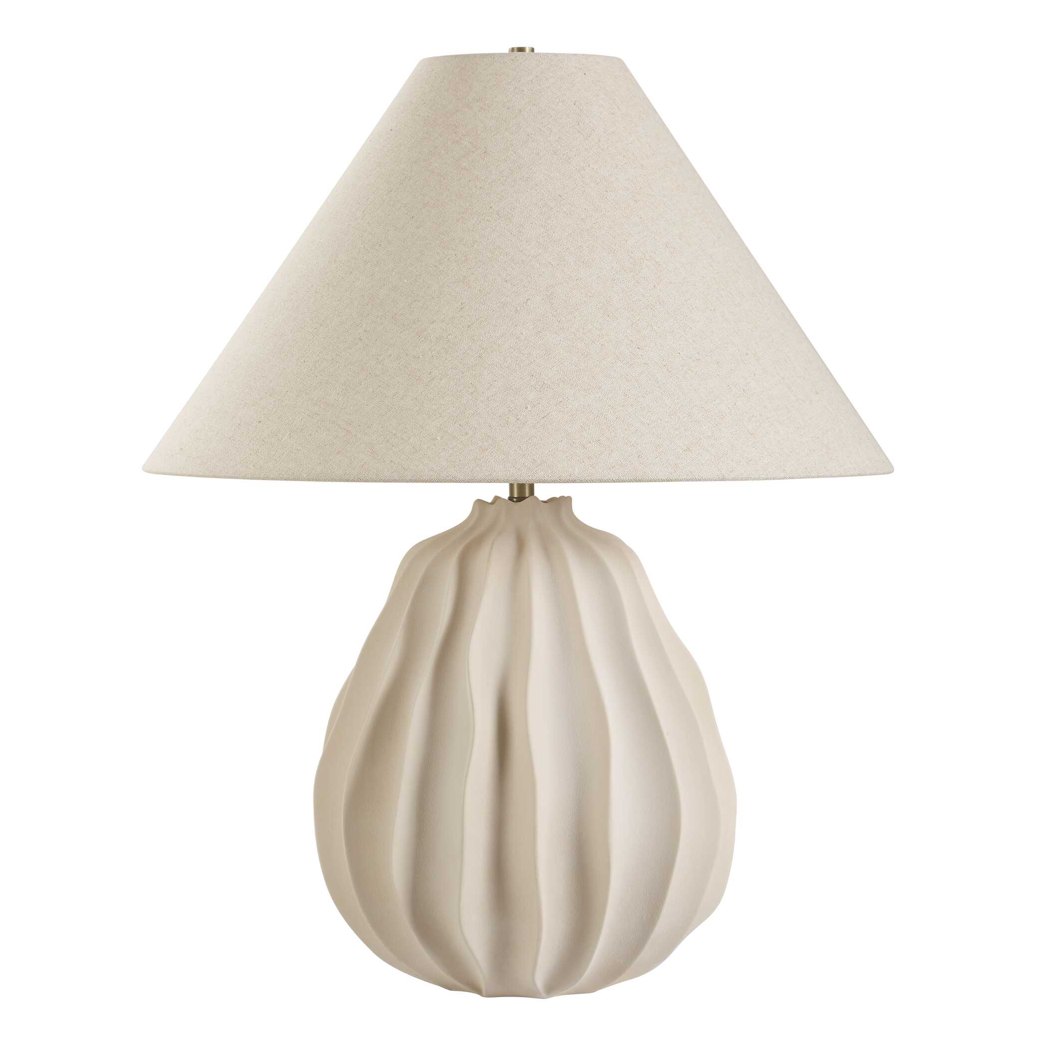 Javary Matte Beige Table Lamp