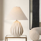 Javary Matte Beige Table Lamp