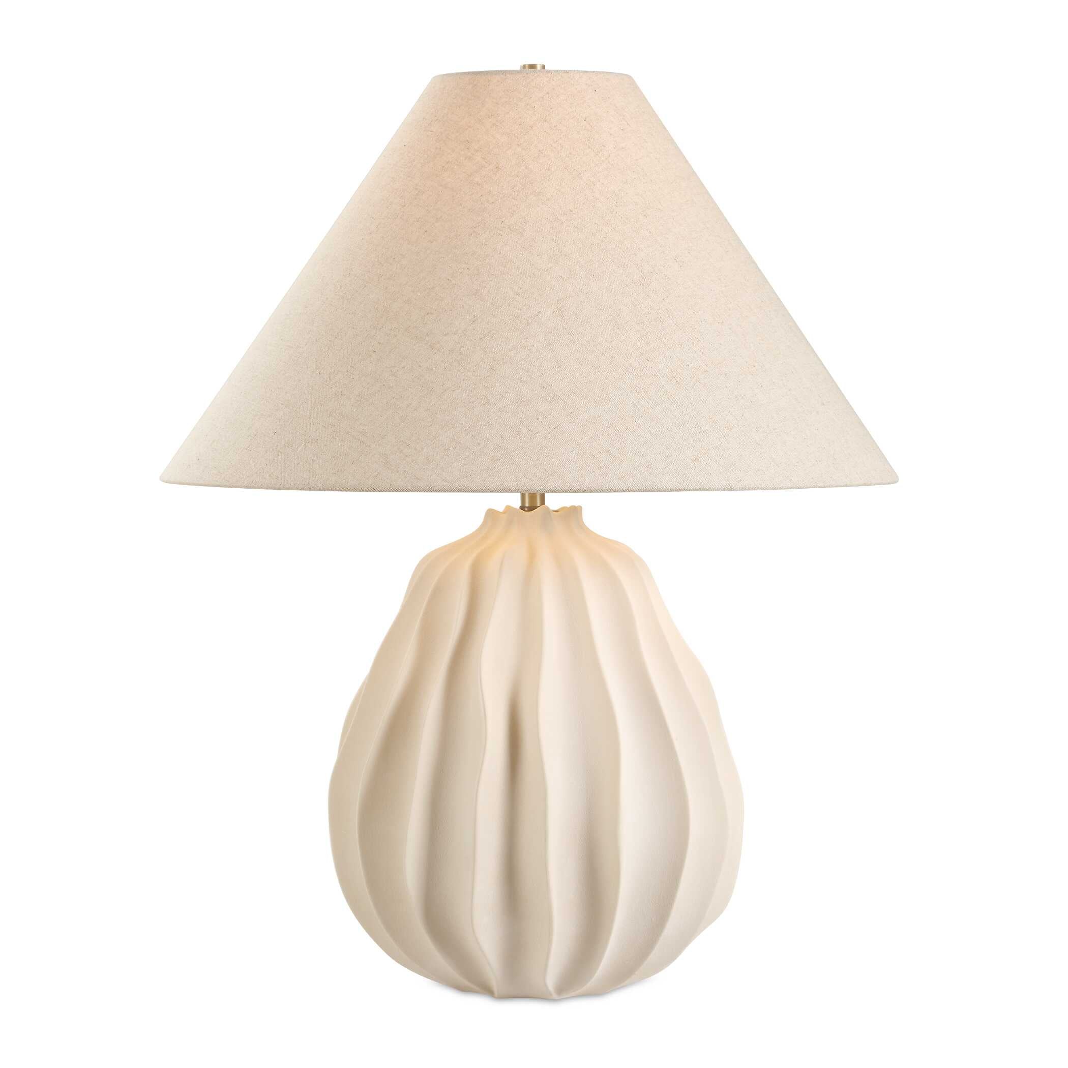 Javary Matte Beige Table Lamp