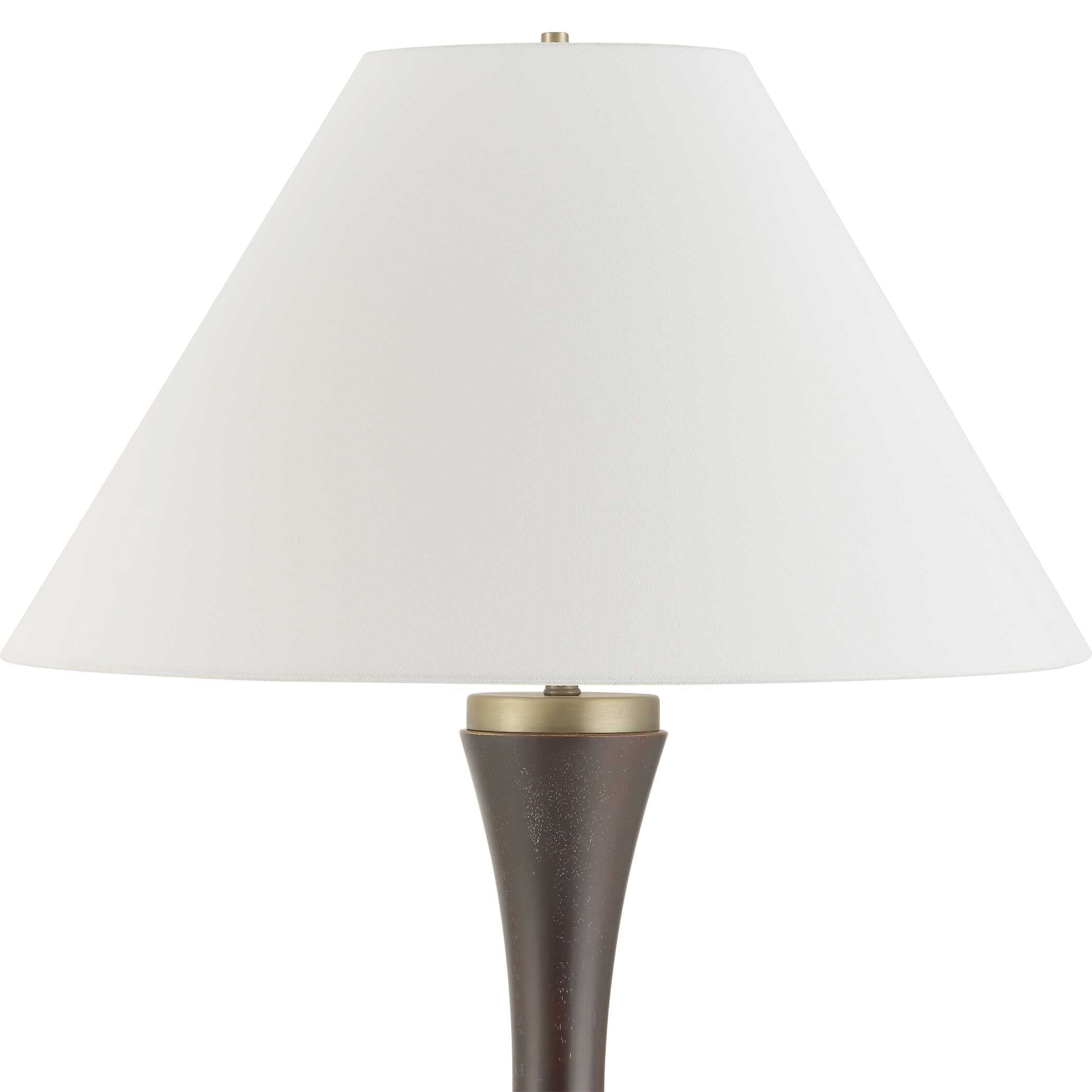 Pravin Dark Wood Floor Lamp