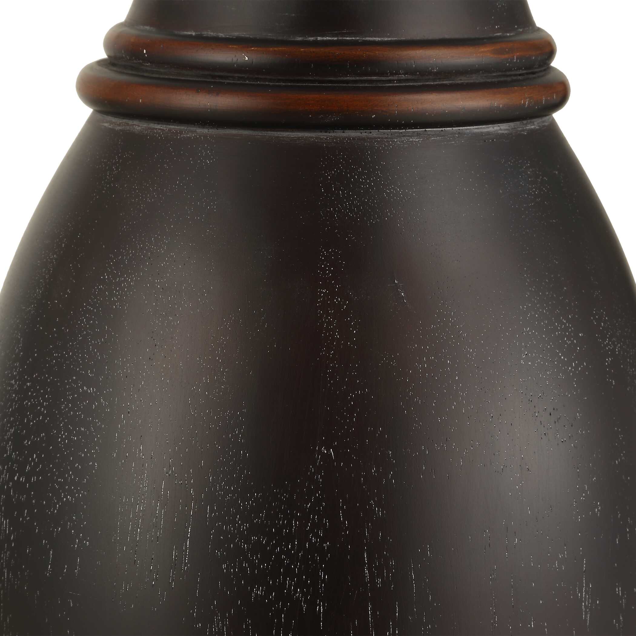 Pravin Dark Wood Floor Lamp