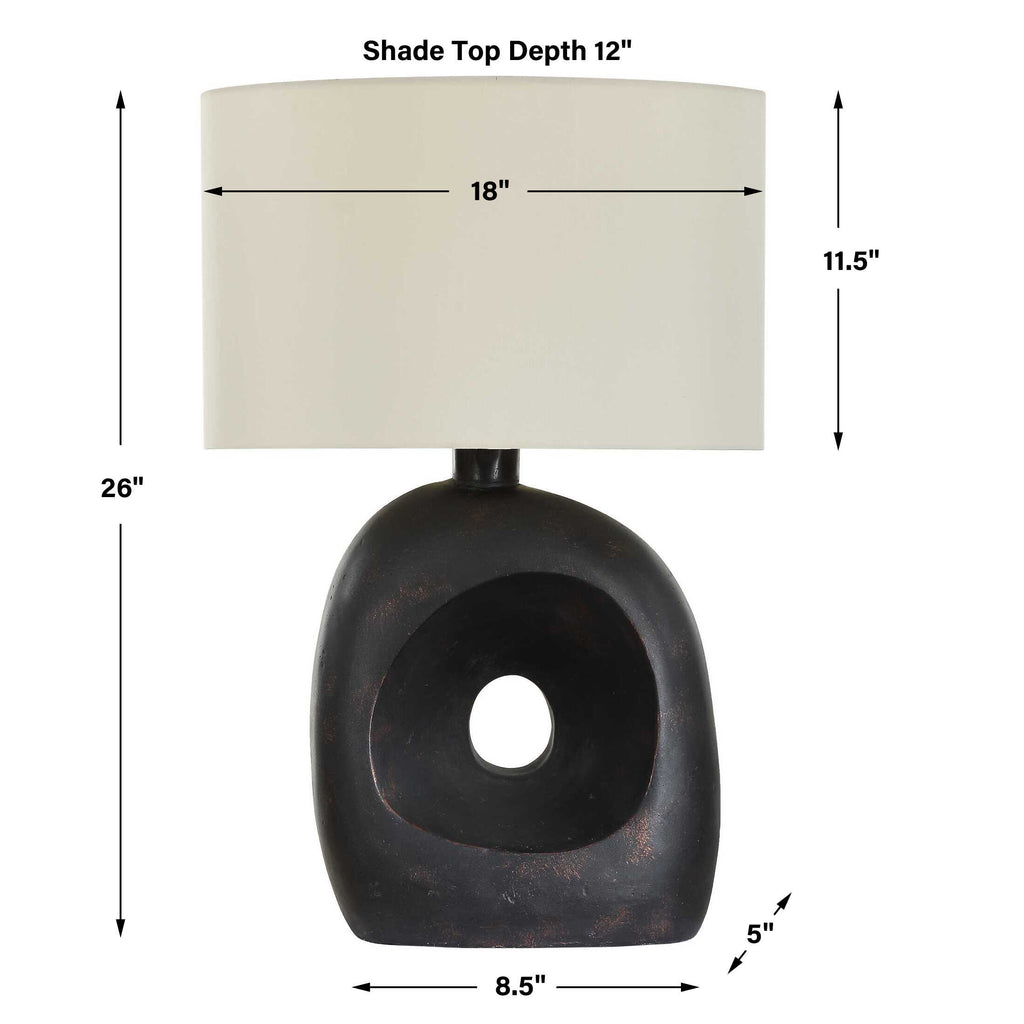 Peephole Outdoor Bronze Table Lamp