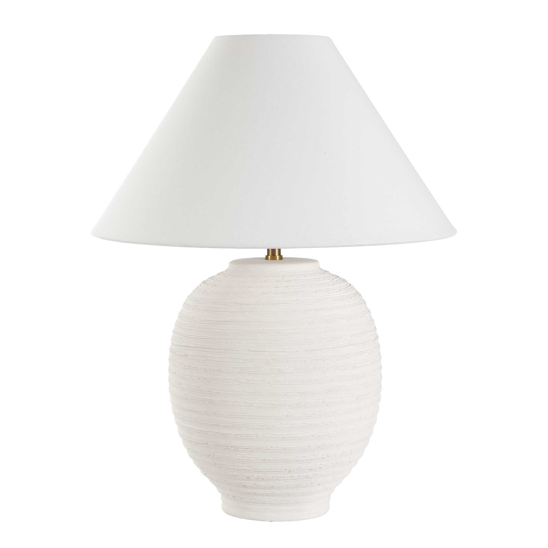 Rocio Ceramic White Table Lamp