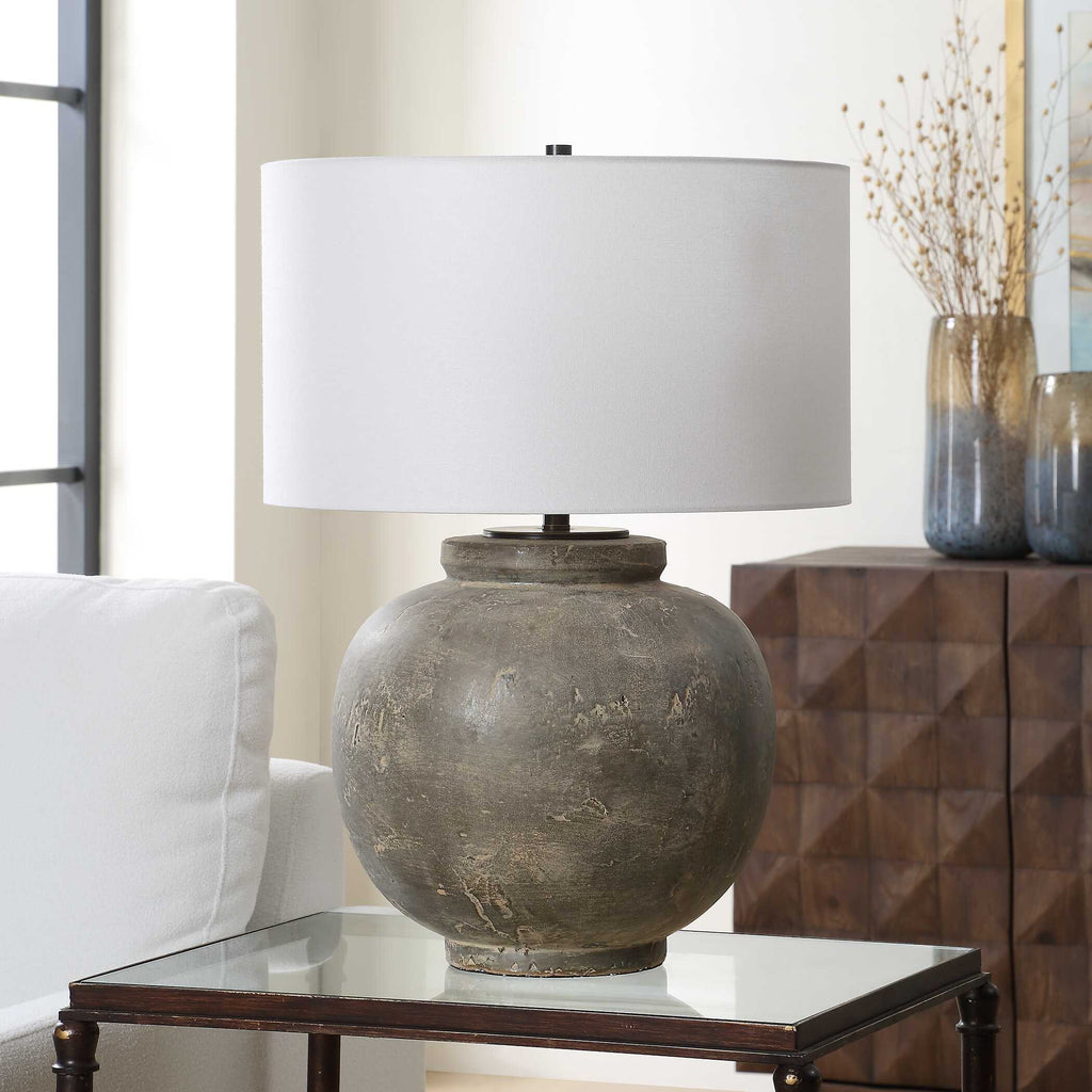 Rock Of Ages Rust Brown Table Lamp