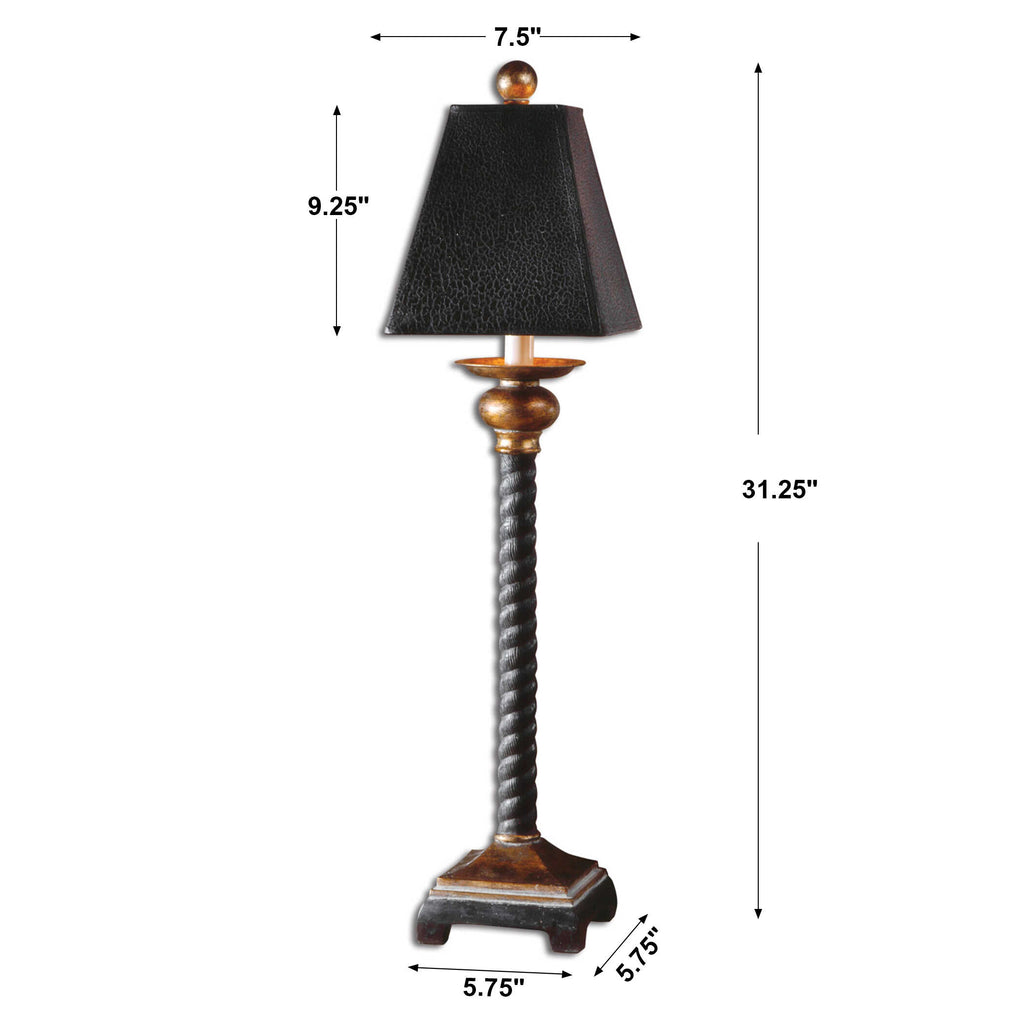 Bellcord Black Buffet Lamp