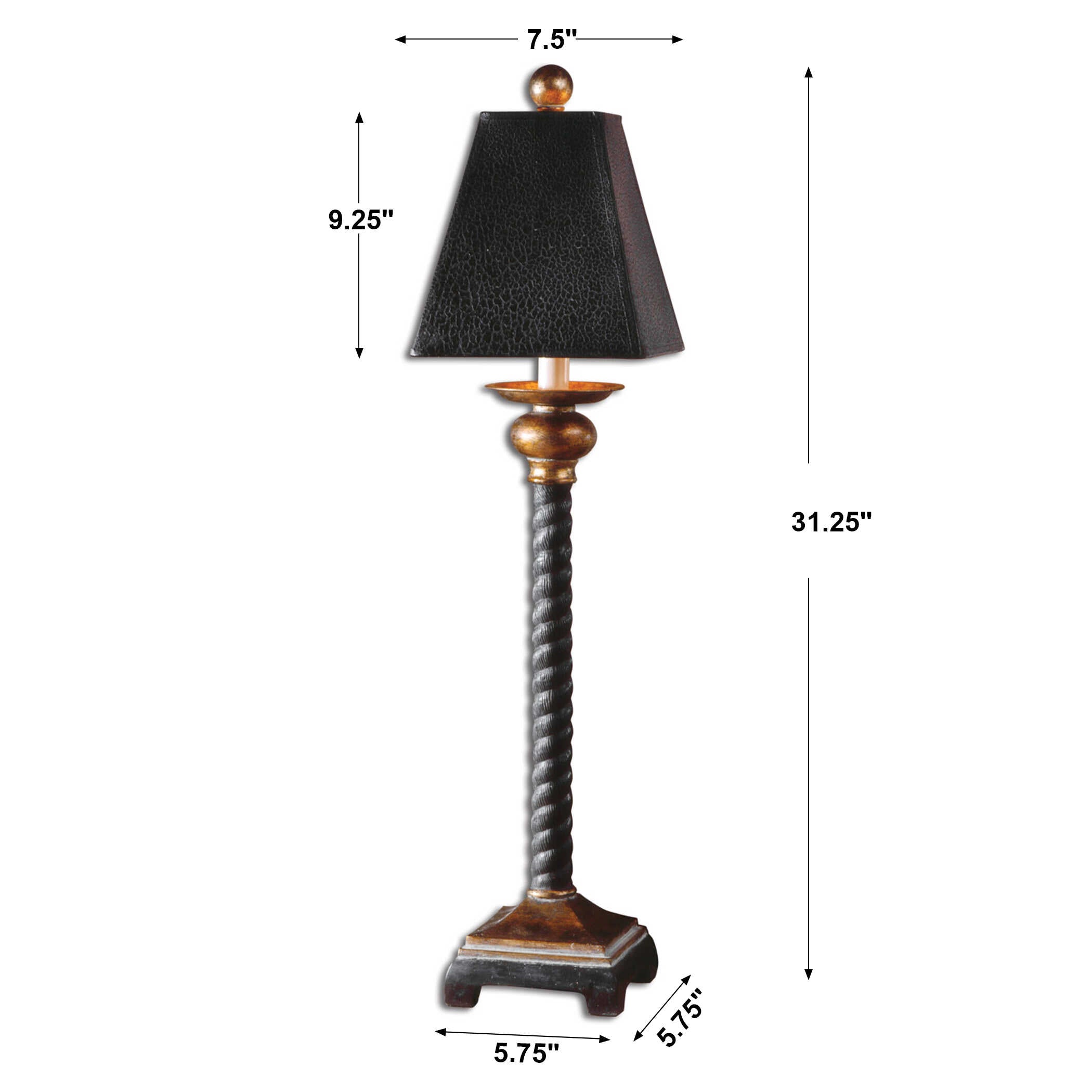 Bellcord Black Buffet Lamp