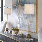 Laton Brass Buffet Lamp