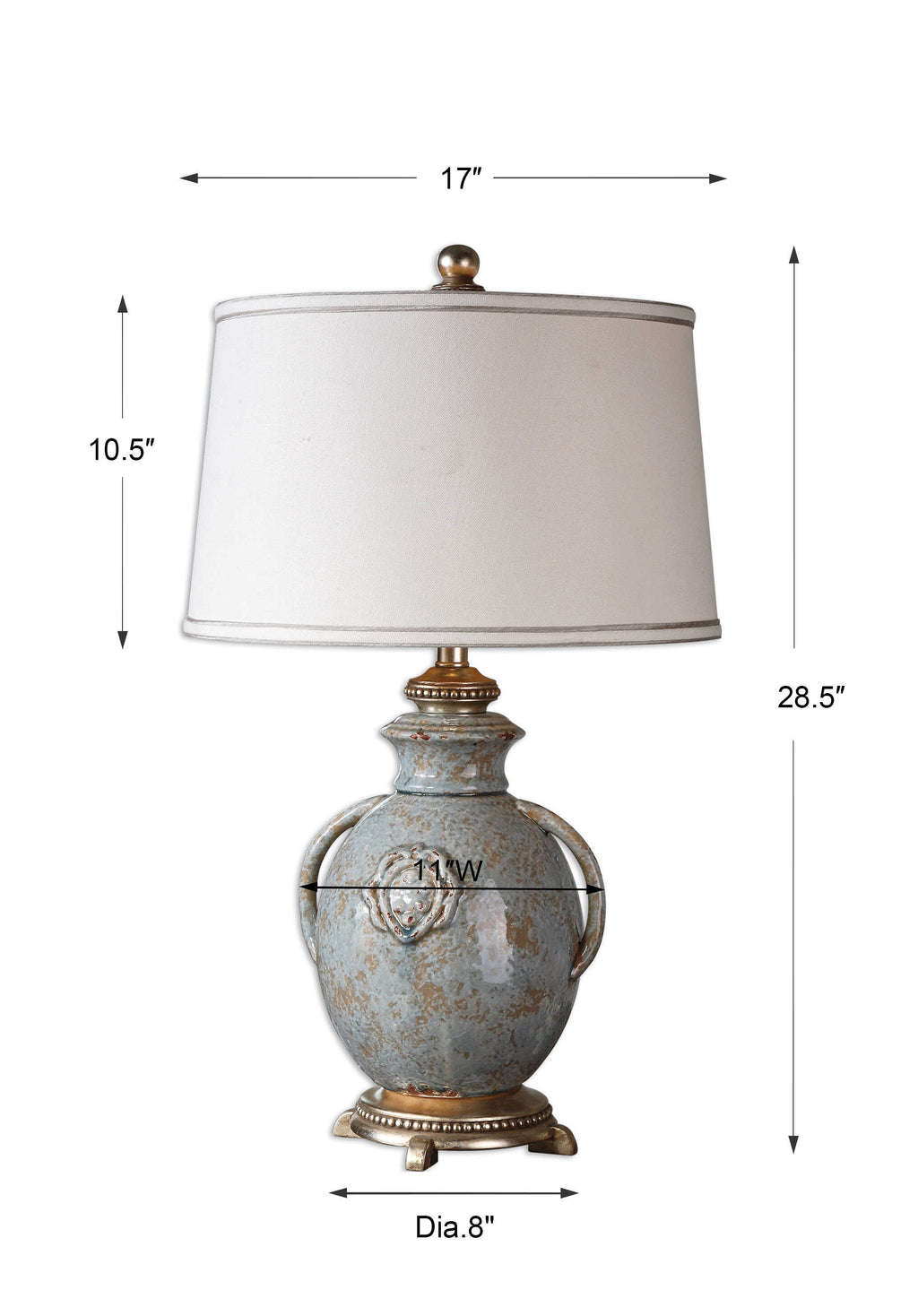 Cancello Blue Glaze Lamp