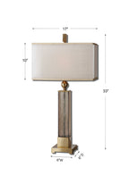 Caecilia Amber Glass Table Lamp