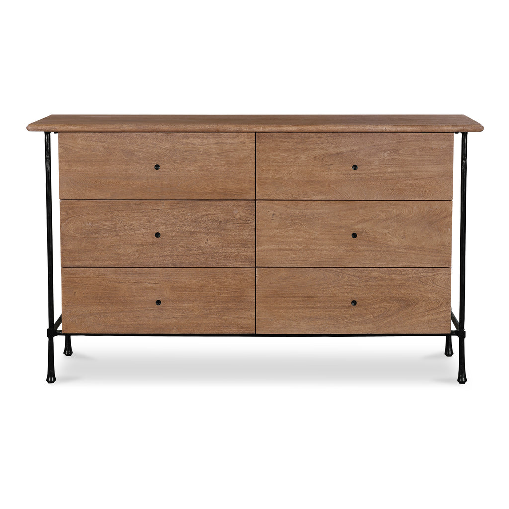 Rene 6 Drawer Dresser Brown