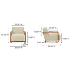 Eckersley Lounge Chair Cream Faux Fur