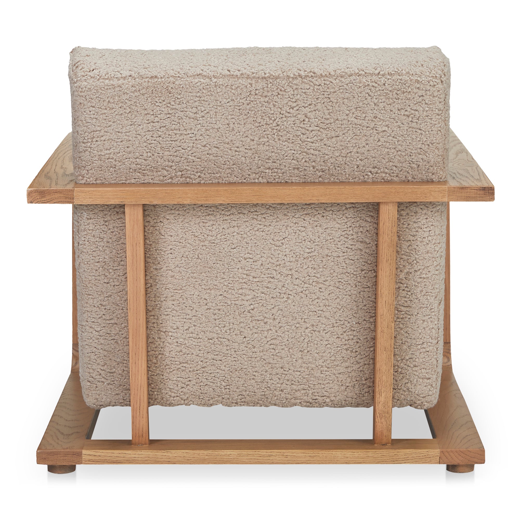 Eckersley Lounge Chair Beige Faux Shearling