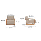 Eckersley Lounge Chair Beige Faux Shearling
