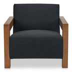 Garnet Lounge Chair Charcoal Wool Blend