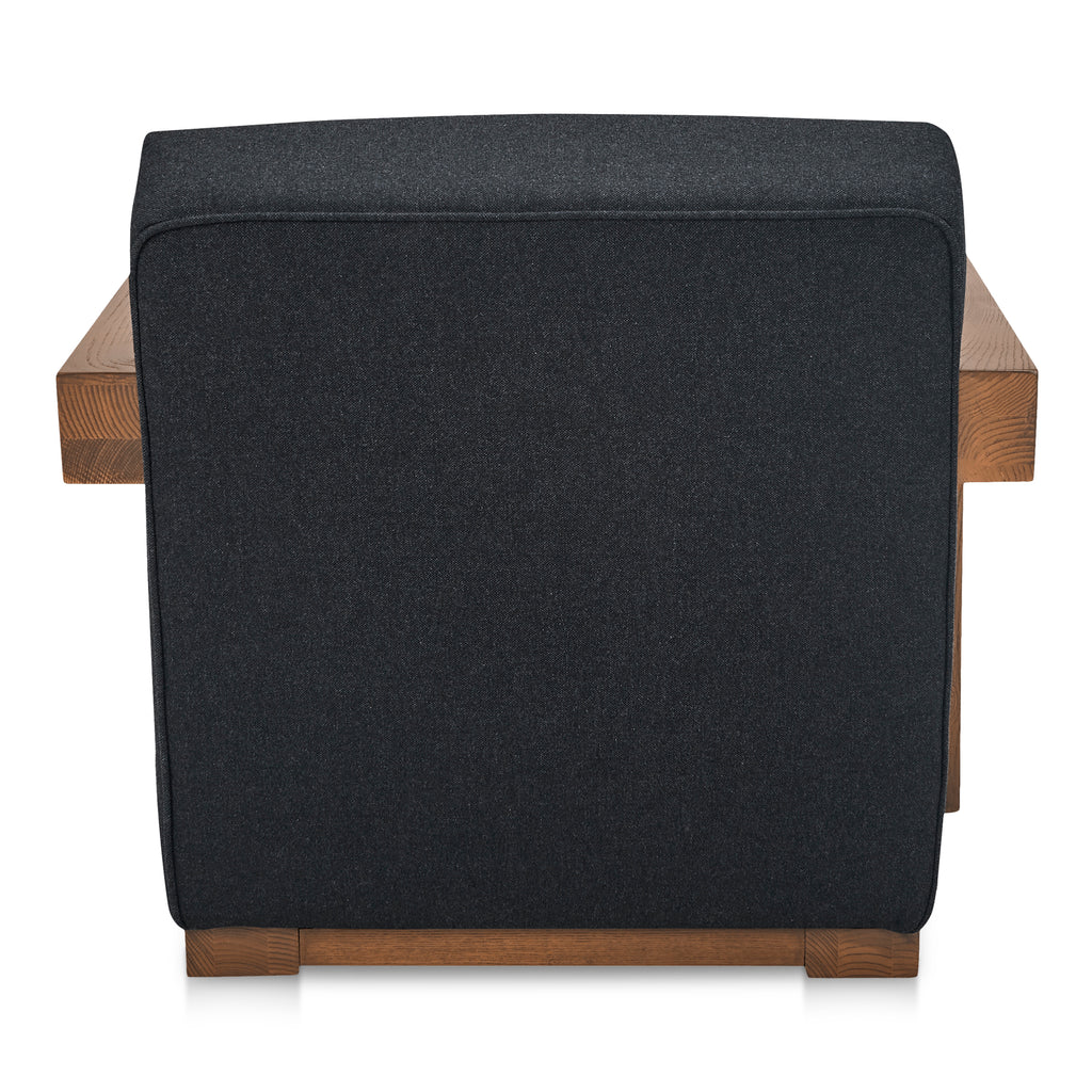 Garnet Lounge Chair Charcoal Wool Blend