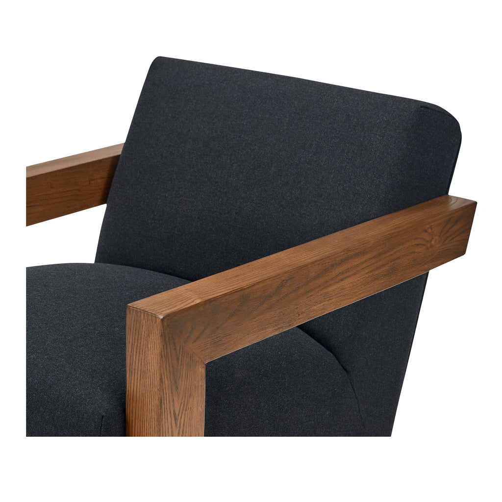 Garnet Lounge Chair Charcoal Wool Blend
