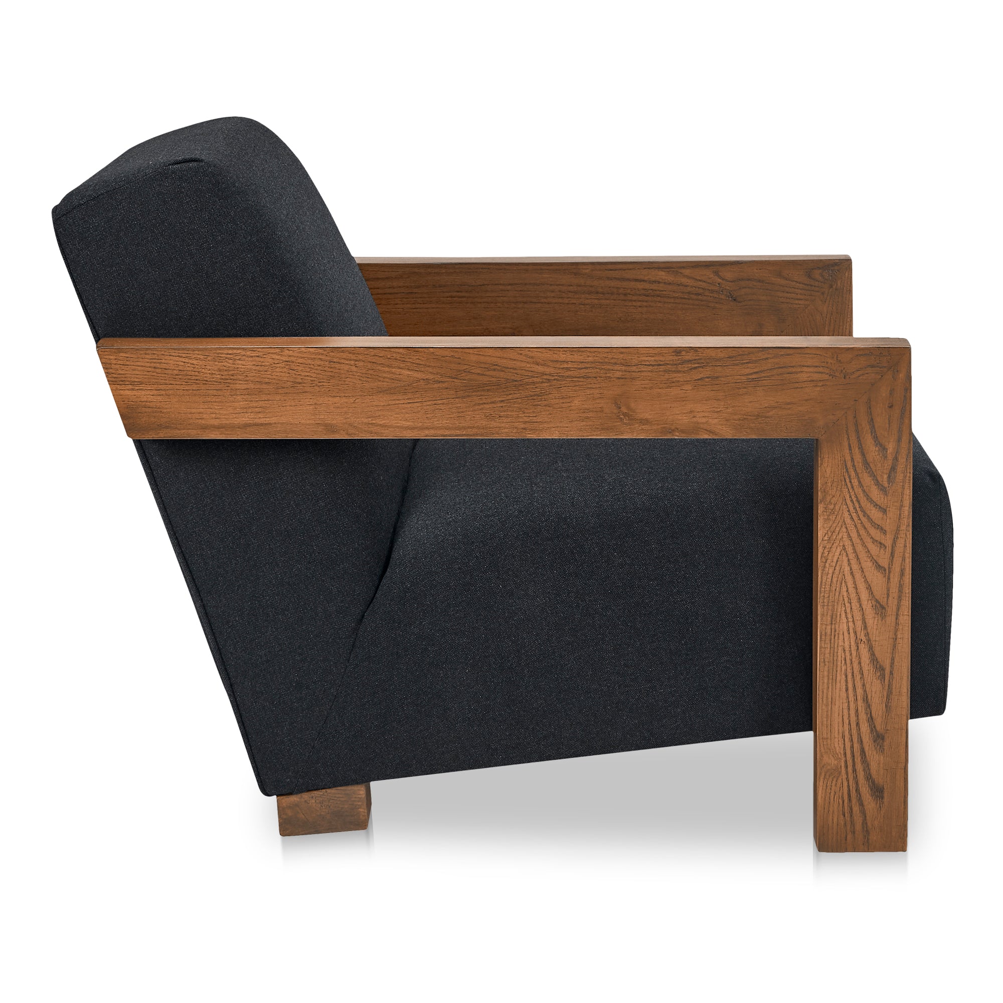 Garnet Lounge Chair Charcoal Wool Blend