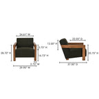 Garnet Lounge Chair Olive Wool Blend