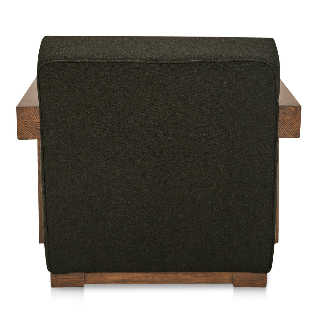 Garnet Lounge Chair Olive Wool Blend