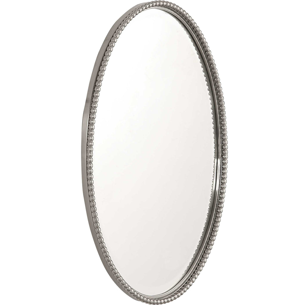 Sherise Brushed Nickel Oval Mirror