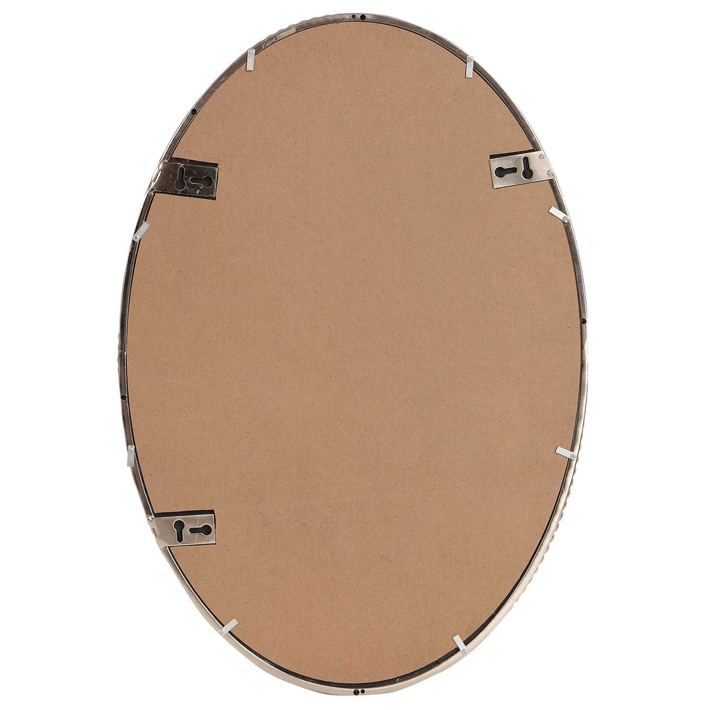 Sherise Brushed Nickel Oval Mirror