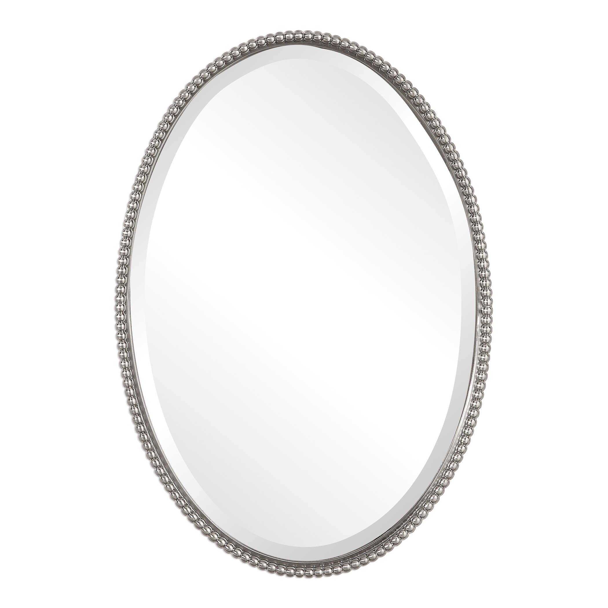 Sherise Brushed Nickel Oval Mirror