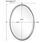 Sherise Brushed Nickel Oval Mirror