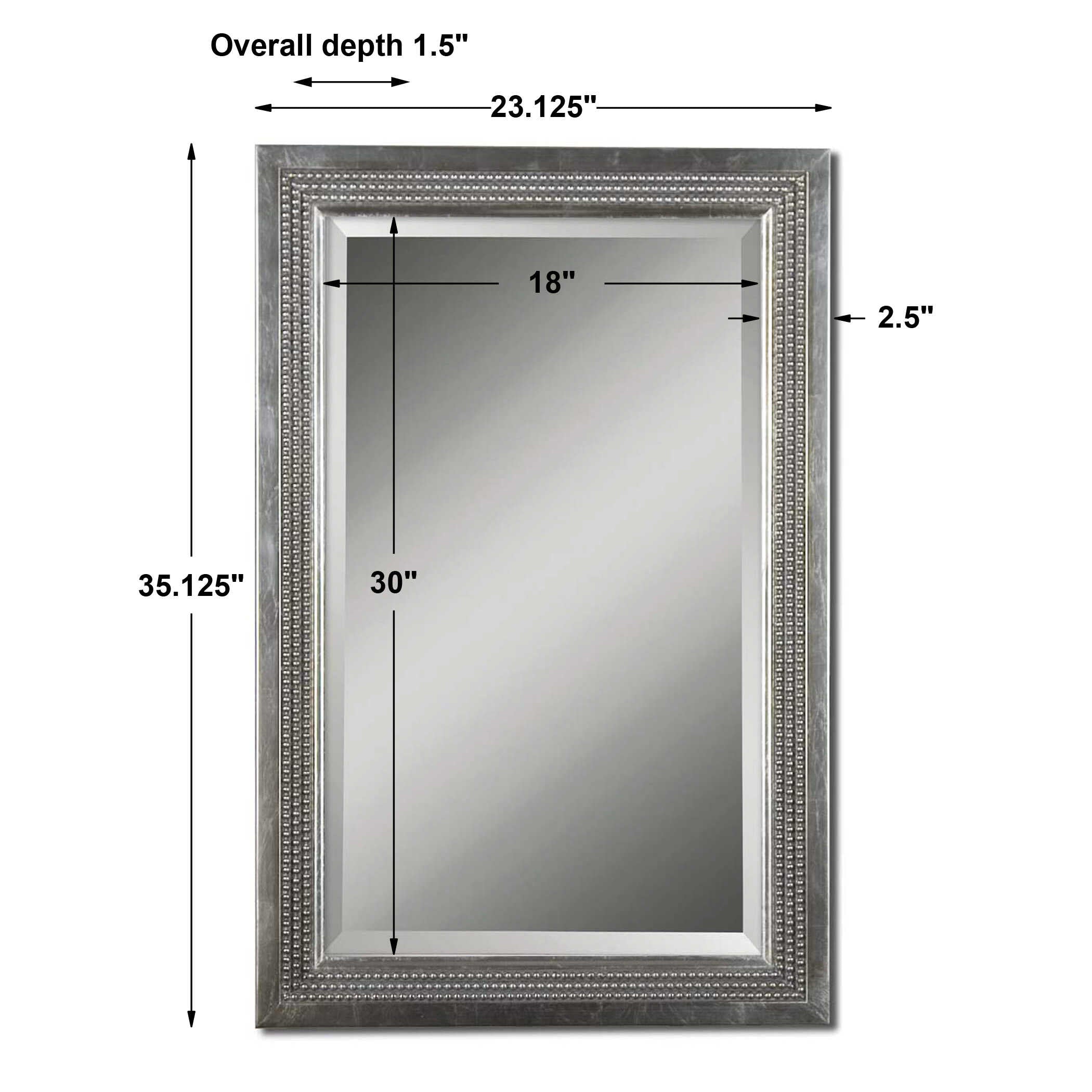 Triple Beaded Vanity Mirror