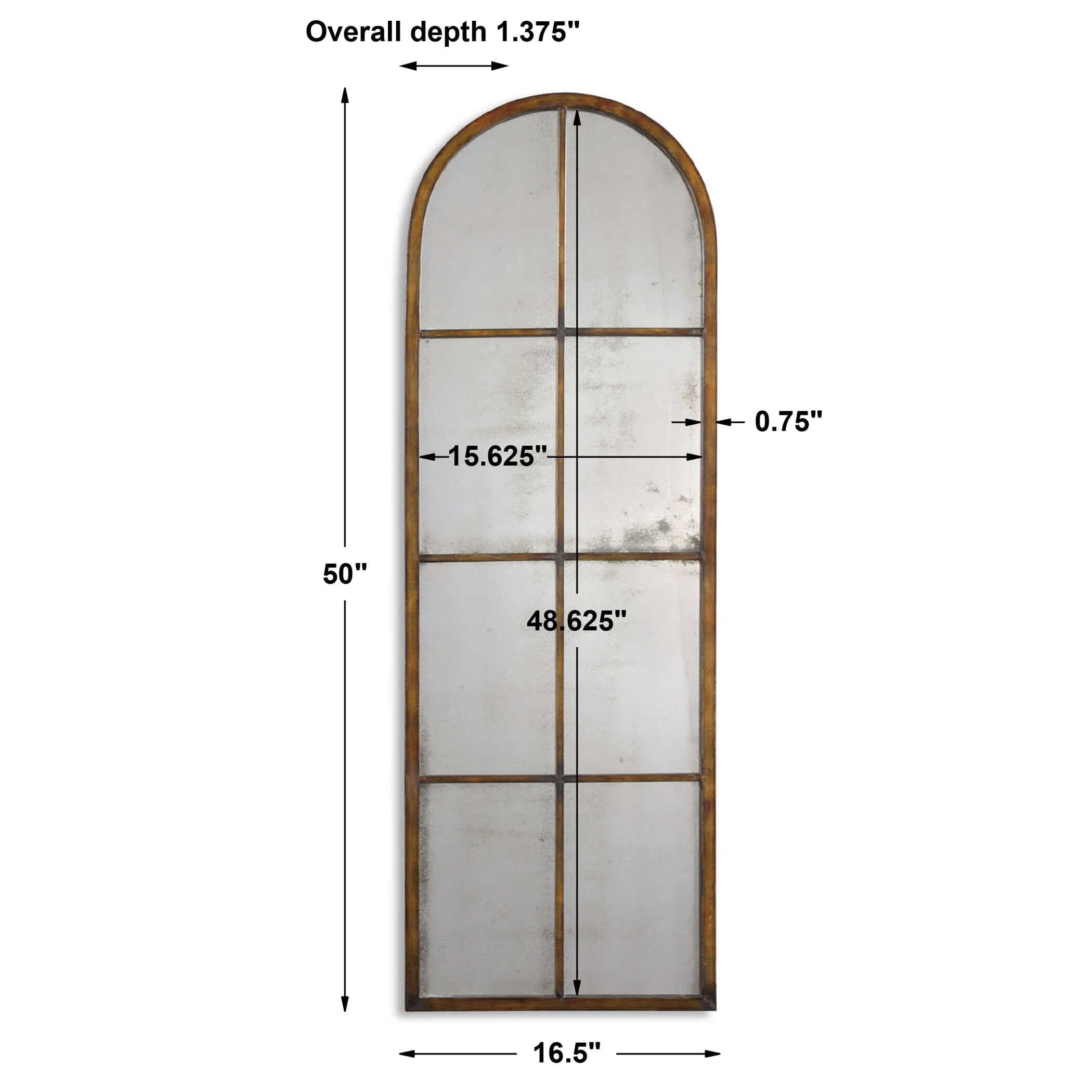 Amiel Arched Brown Mirror