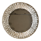 Alita Champagne Woven Metal Mirror