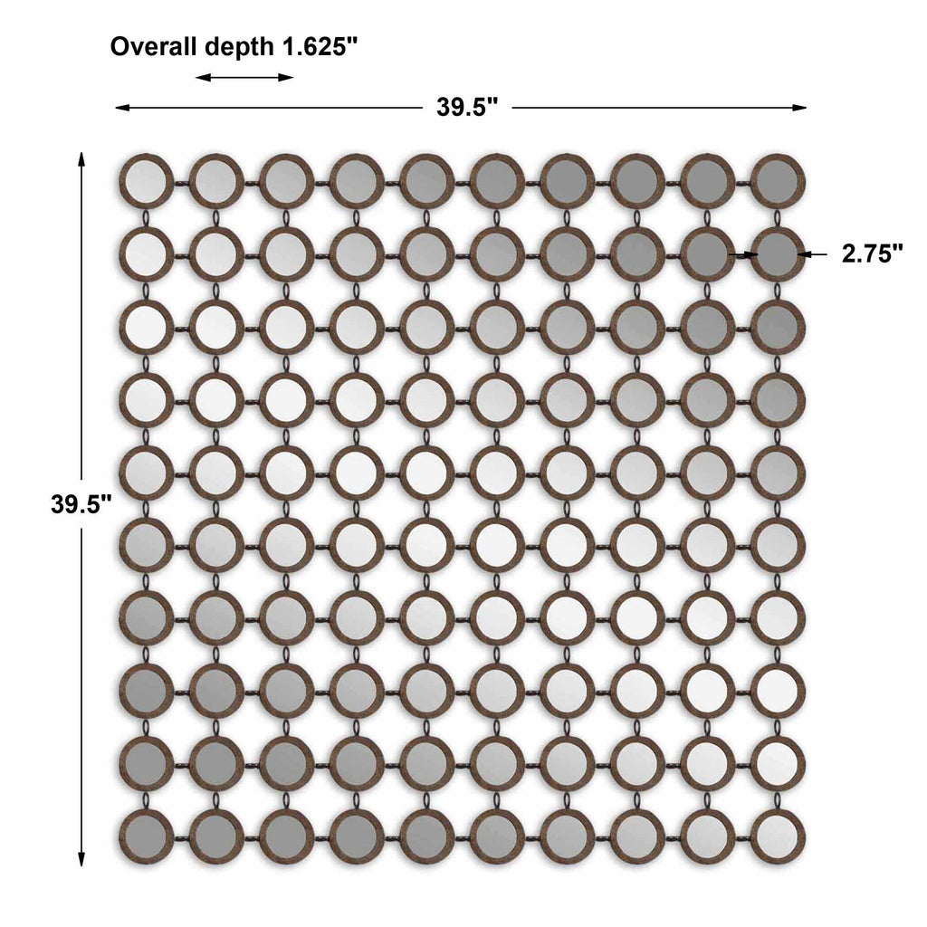 Dinuba Antique Silver Champagne Mirror