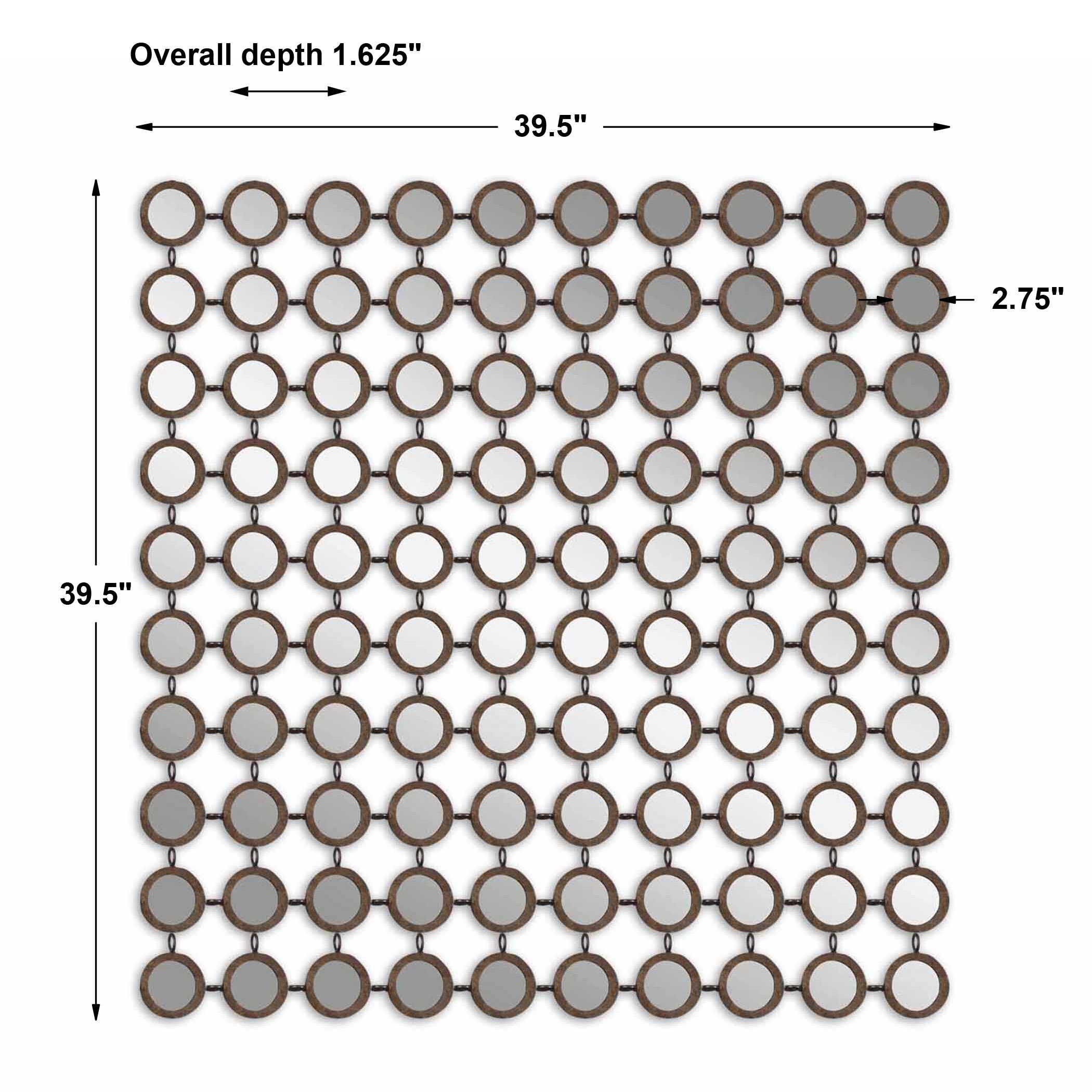 Dinuba Antique Silver Champagne Mirror