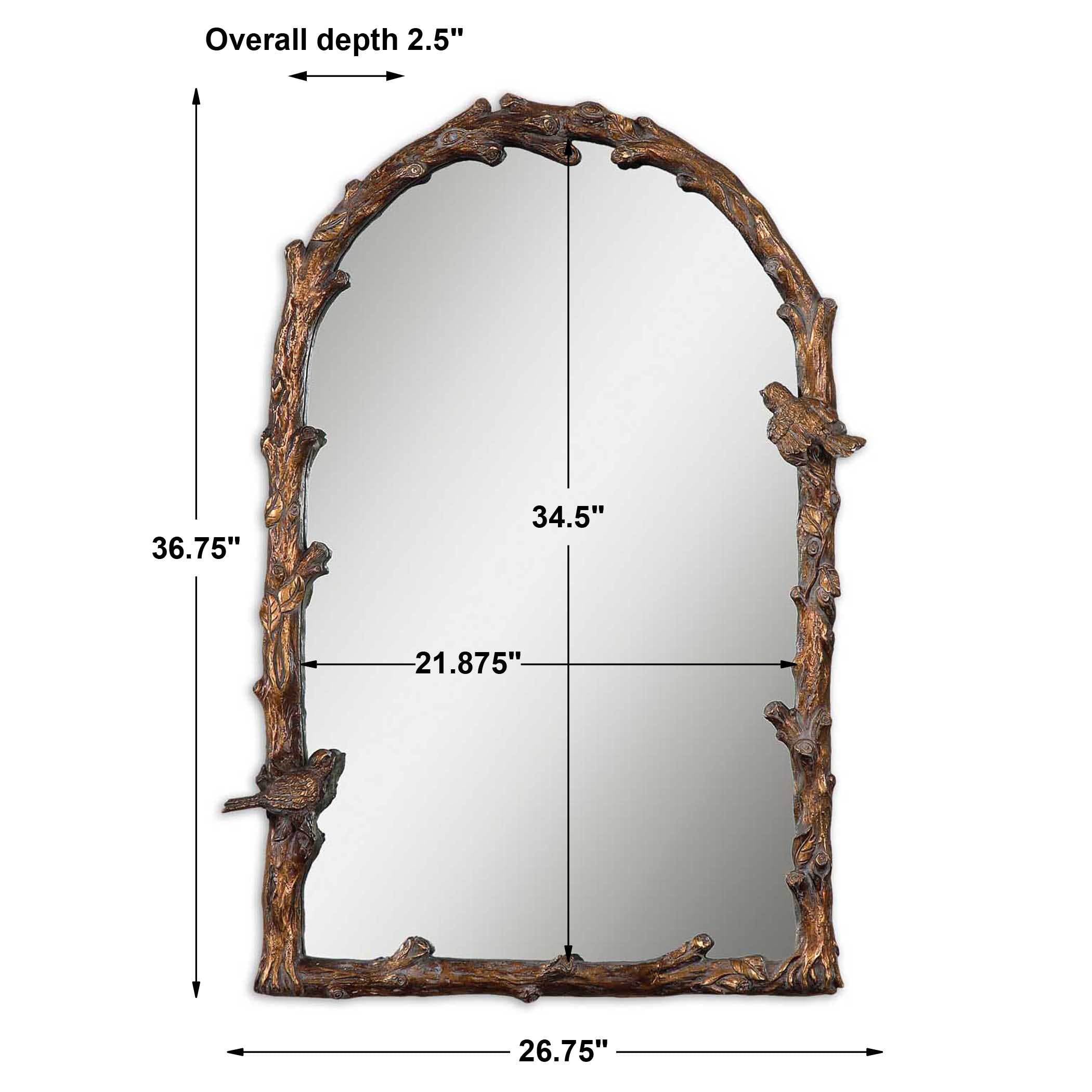 Paza Antique Gold Arch Mirror